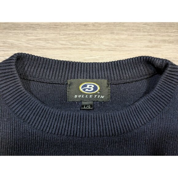 Vintage Bulletin Men's Large Hockey Night in Canada Jersey Sweater Knit NHL CBC - Picture 2 of 10